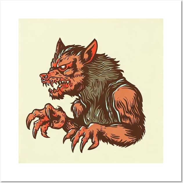 WEREWOLF Wall Art by abovetheundergroundbrand